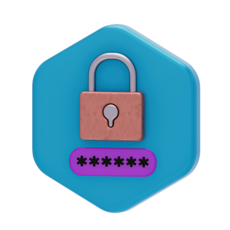 Padlock Password  3D Icon