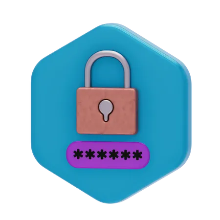 Padlock Password  3D Icon