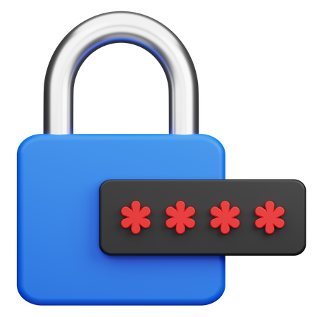 Padlock Password  3D Icon