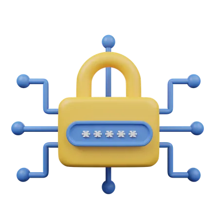 Padlock Password  3D Icon