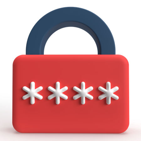 Padlock password  3D Icon