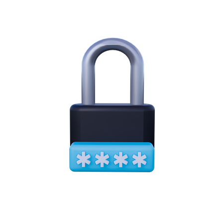 Padlock Password  3D Icon