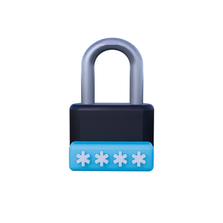 Padlock Password  3D Icon