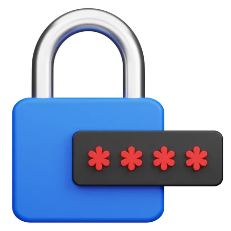 Padlock Password  3D Icon