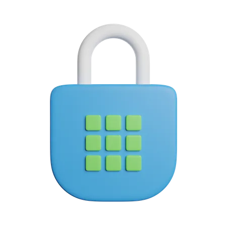 Padlock Password  3D Icon