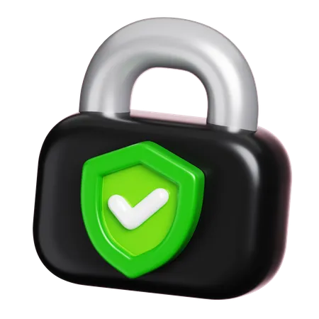 Padlock Protection  3D Icon