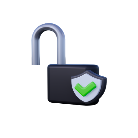 Padlock Secure  3D Icon