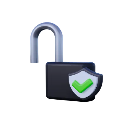 Padlock Secure  3D Icon