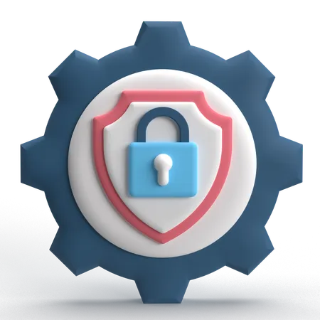 南京錠セキュリティ  3D Icon