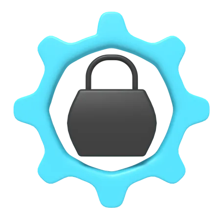 Padlock Security Setting 3D Icon
