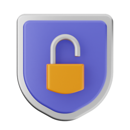 Padlock Shield Protection  3D Icon