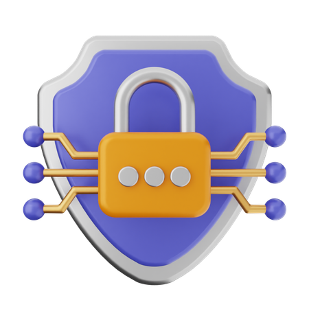 Padlock Shield Protection  3D Icon