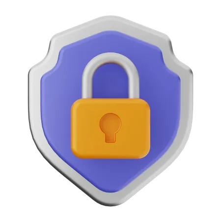 Padlock Shield Protection  3D Icon