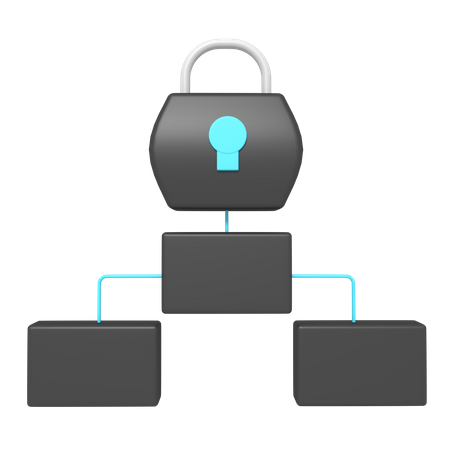 Padlock Structure  3D Icon