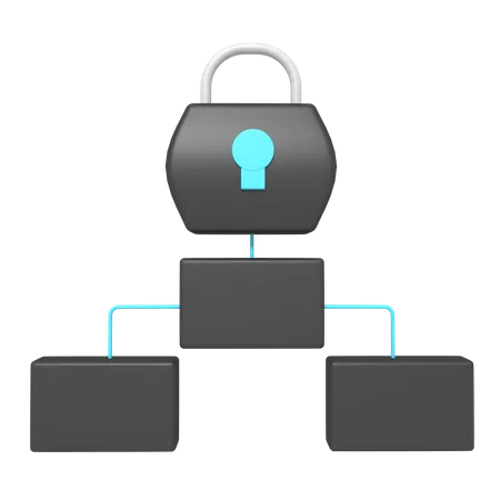 Padlock Structure  3D Icon