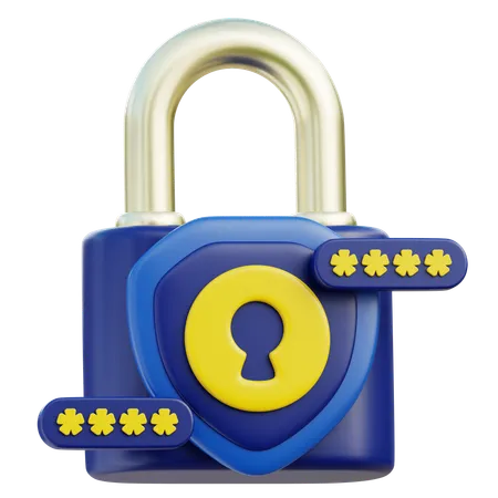 Padlock With Password Protection  3D Icon