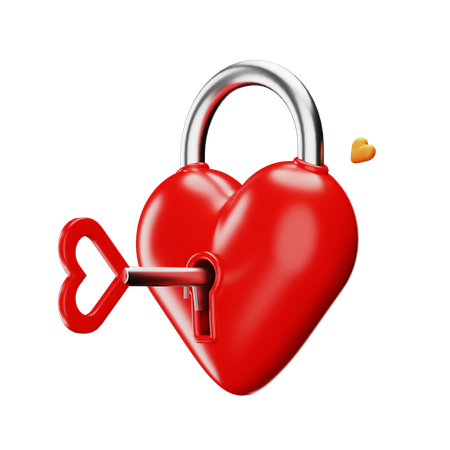 Padlocked Love  3D Icon