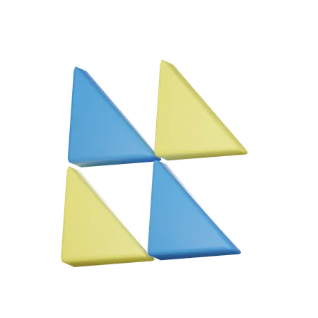 Triângulo padrão  3D Icon