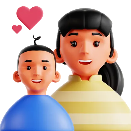 Padre e hijo  3D Icon
