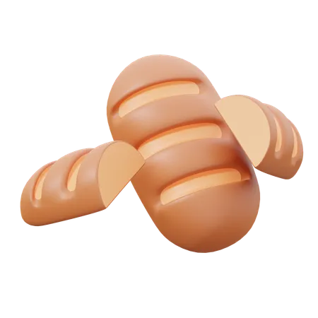 Pães  3D Icon
