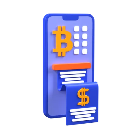 Pagamento em bitcoin  3D Icon