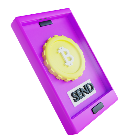 Pagamento em bitcoin  3D Icon