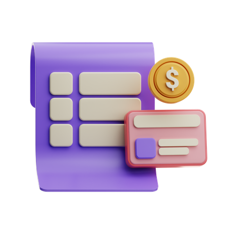 Pagamento com cartão  3D Icon