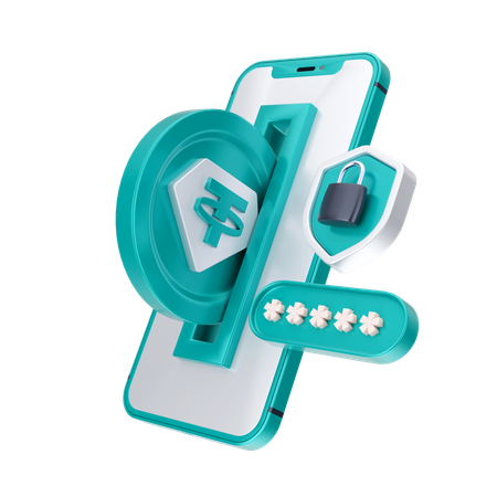 Pagamento criptografado  3D Icon