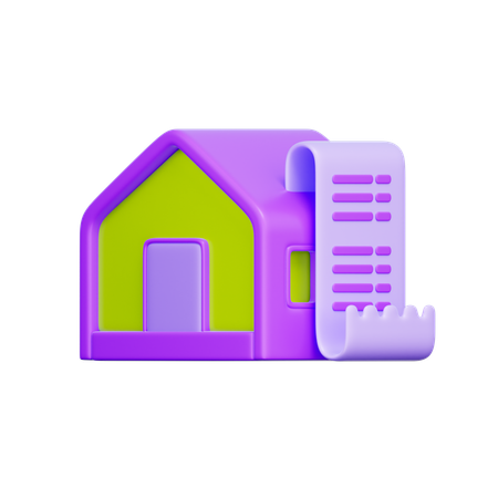 Pagamento da conta da casa  3D Icon