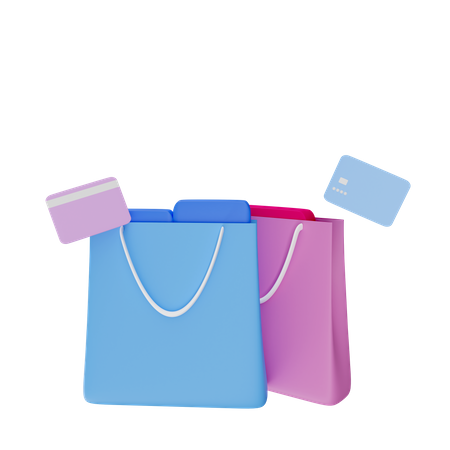 Pagamento de compras on-line  3D Illustration