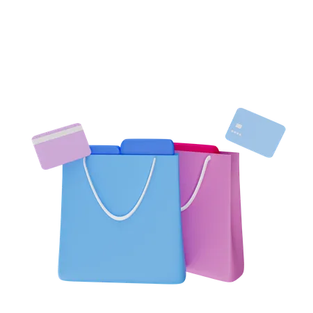 Pagamento de compras on-line  3D Illustration