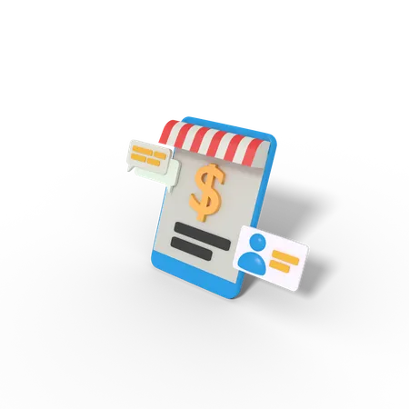 Pagamento de compras on-line  3D Icon
