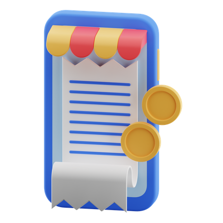 Pagamento de contas on-line  3D Icon