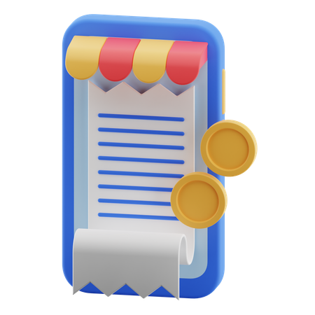 Pagamento de contas on-line  3D Icon