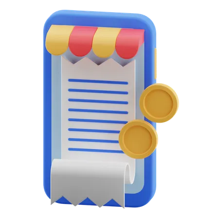 Pagamento de contas on-line  3D Icon