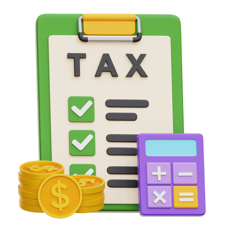 Pagamento de taxa  3D Icon