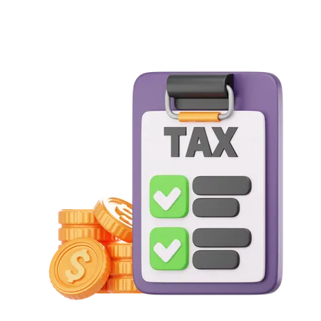 Pagamento de taxa  3D Icon