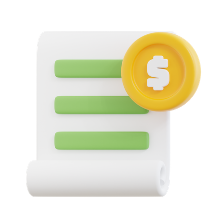 Pagamento de taxa  3D Icon