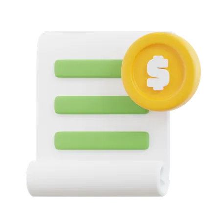 Pagamento de taxa  3D Icon