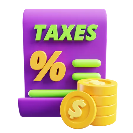 Pagamento de impostos  3D Icon