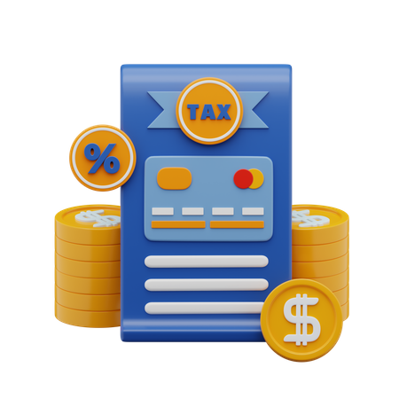 Pagamento de taxa  3D Icon
