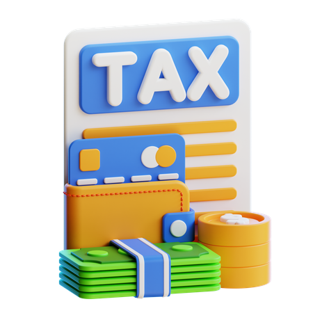 Pagamento de taxa  3D Icon
