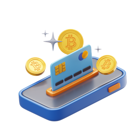 Pagamento em bitcoin  3D Icon