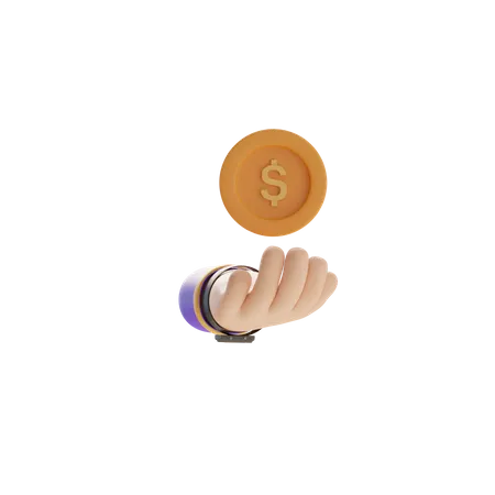Pagamento em dinheiro  3D Icon