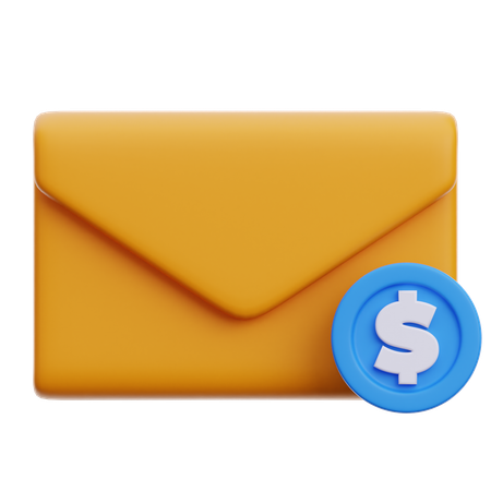 E-mail de pagamento  3D Icon