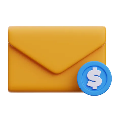 E-mail de pagamento  3D Icon