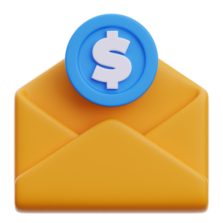 E-mail de pagamento  3D Icon