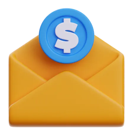 E-mail de pagamento  3D Icon