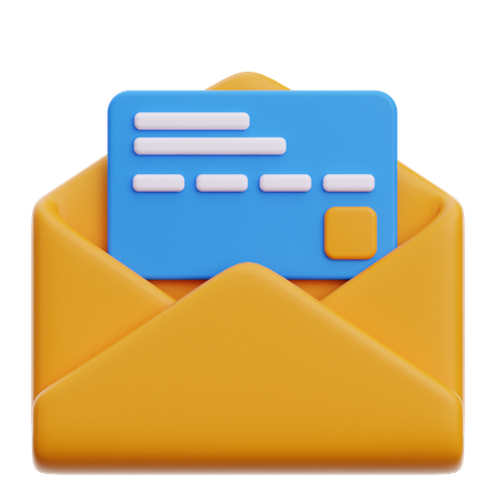 E-mail de pagamento  3D Icon