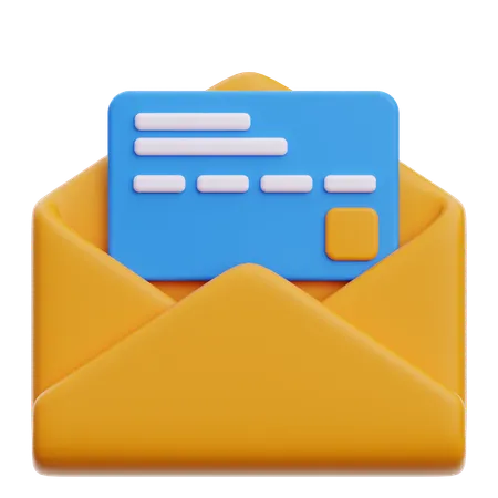 E-mail de pagamento  3D Icon